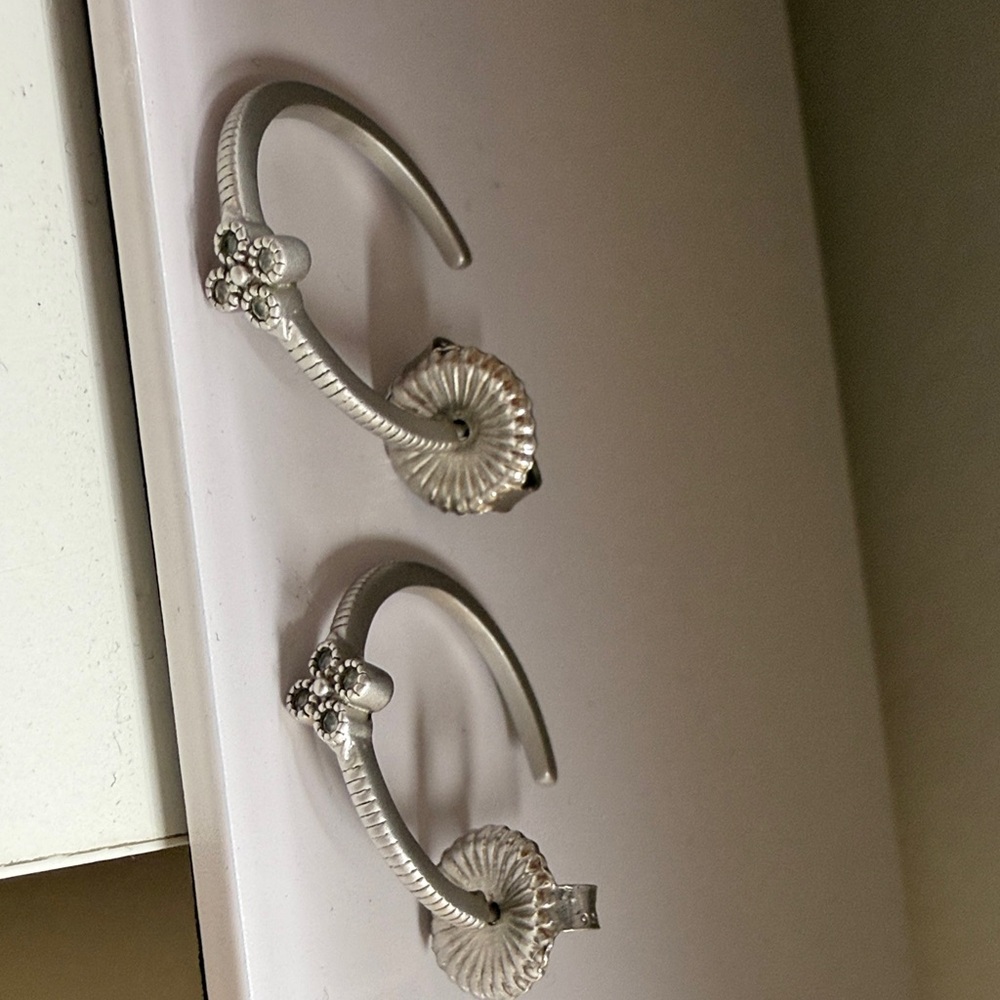 Silver Nautical Hoop Earrings
